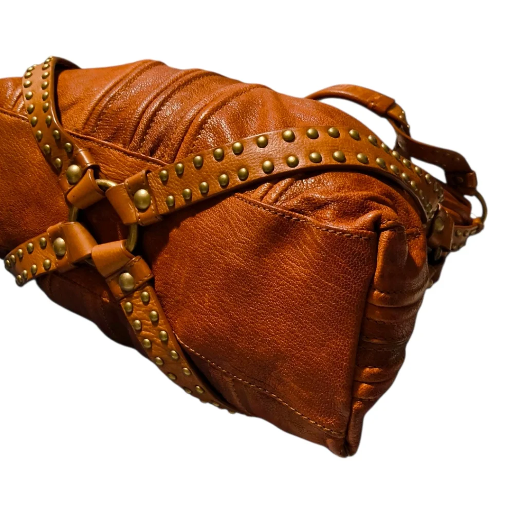 Botkier Leather Hobo Shoulder Bag in Cognac Brown